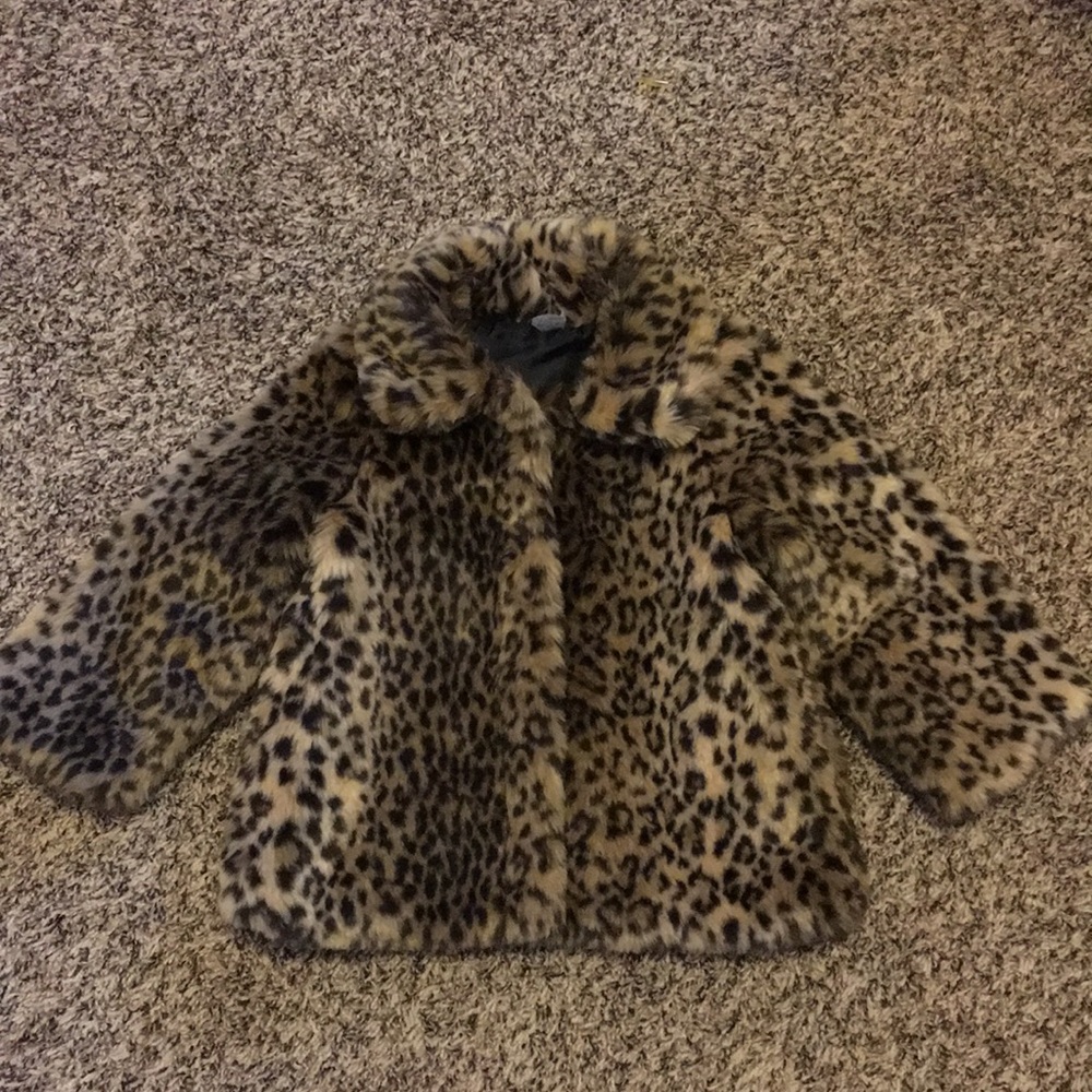 3T Faux Leopard Print Coat